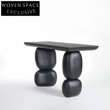 Wabi-Sabi Solid Wood Console Table for Entrances, Living Rooms, Hallways