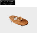 Wabi Sabi Solid Wood Handmade Iron Leg Low Coffee Table