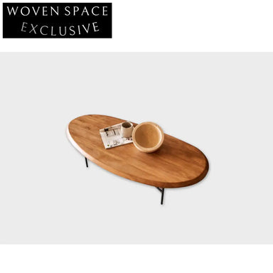 Wabi Sabi Solid Wood Handmade Iron Leg Low Coffee Table