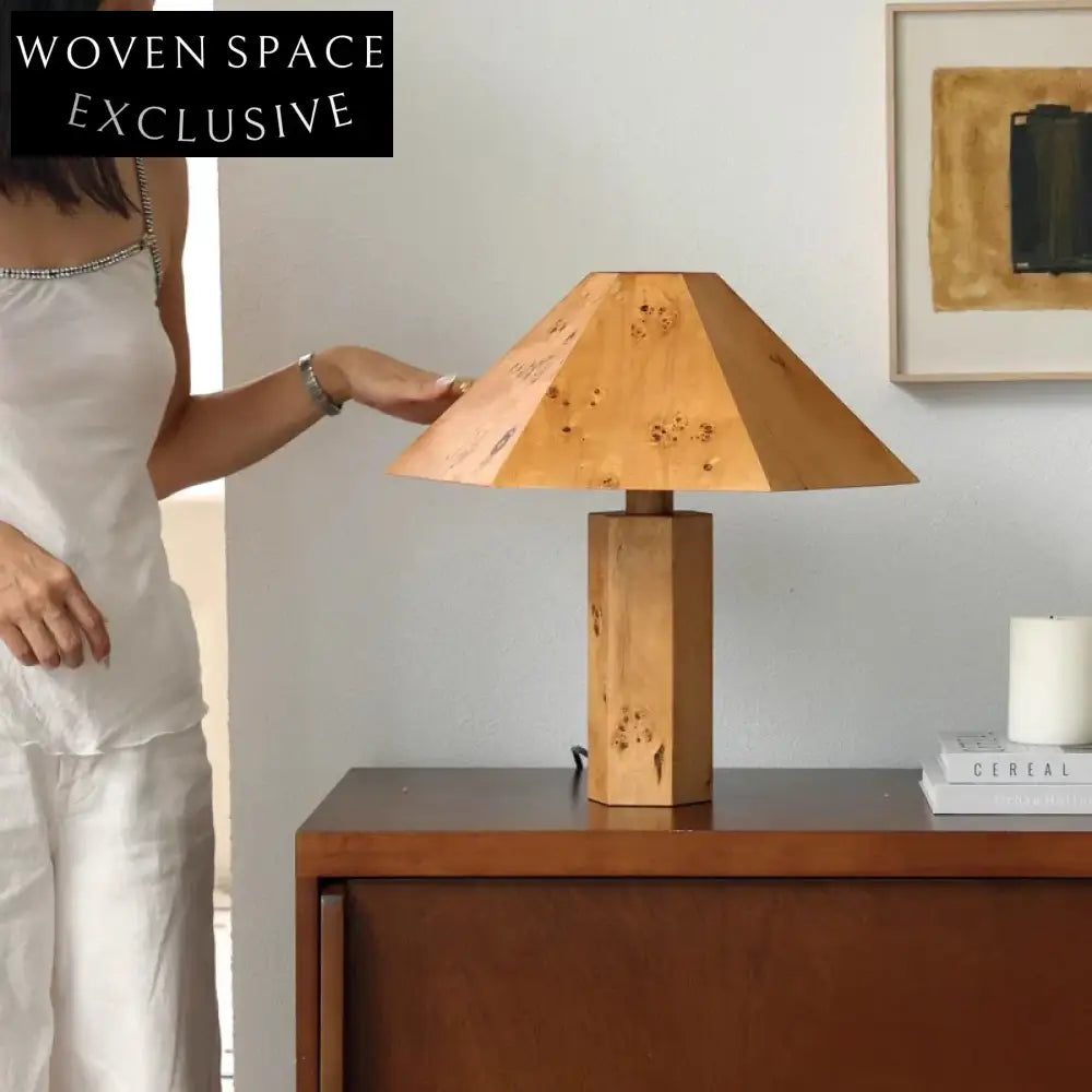 Wabi Sabi Solid Wood LED Reading Nordic Bedroom Table Lamp
