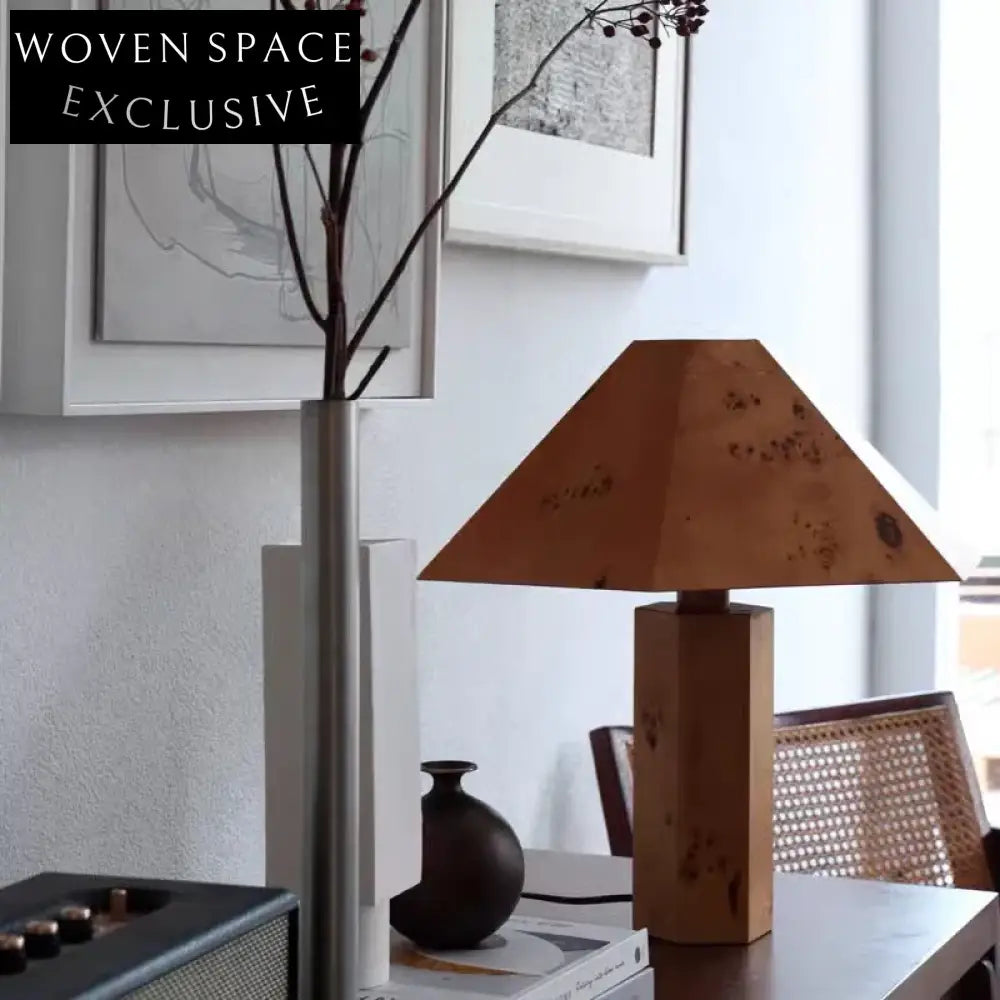 Wabi Sabi Solid Wood LED Reading Nordic Bedroom Table Lamp