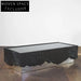 Wabi-sabi Style Cuboid Stainless Steel Coffee Table with Wood Lamination