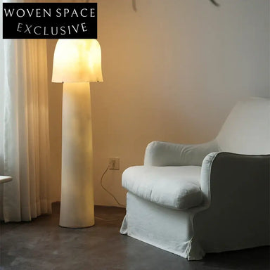 Wabi Sabi Style Organic Glass LED Dimmable Table Floor Lamp for Home Decor