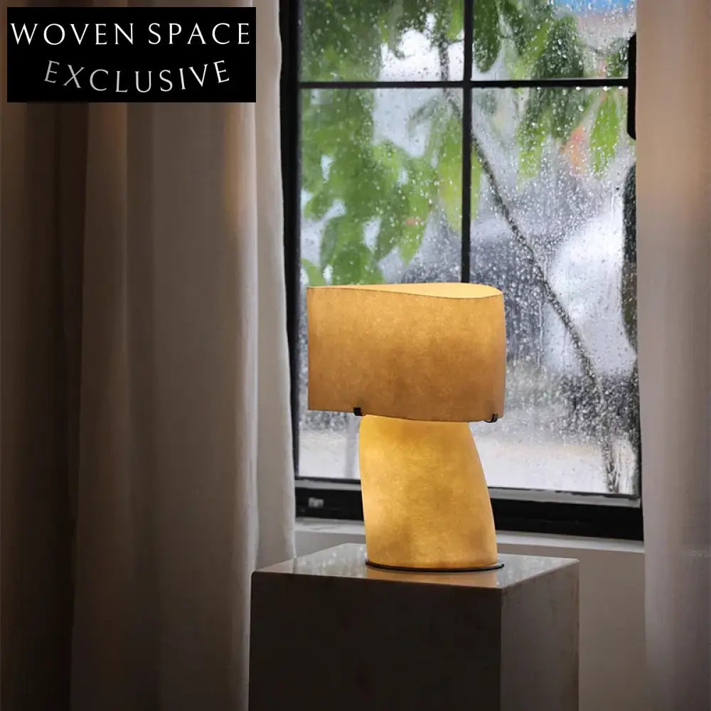 Wabi Sabi Style Organic Glass LED Dimmable Table Floor Lamp for Home Decor