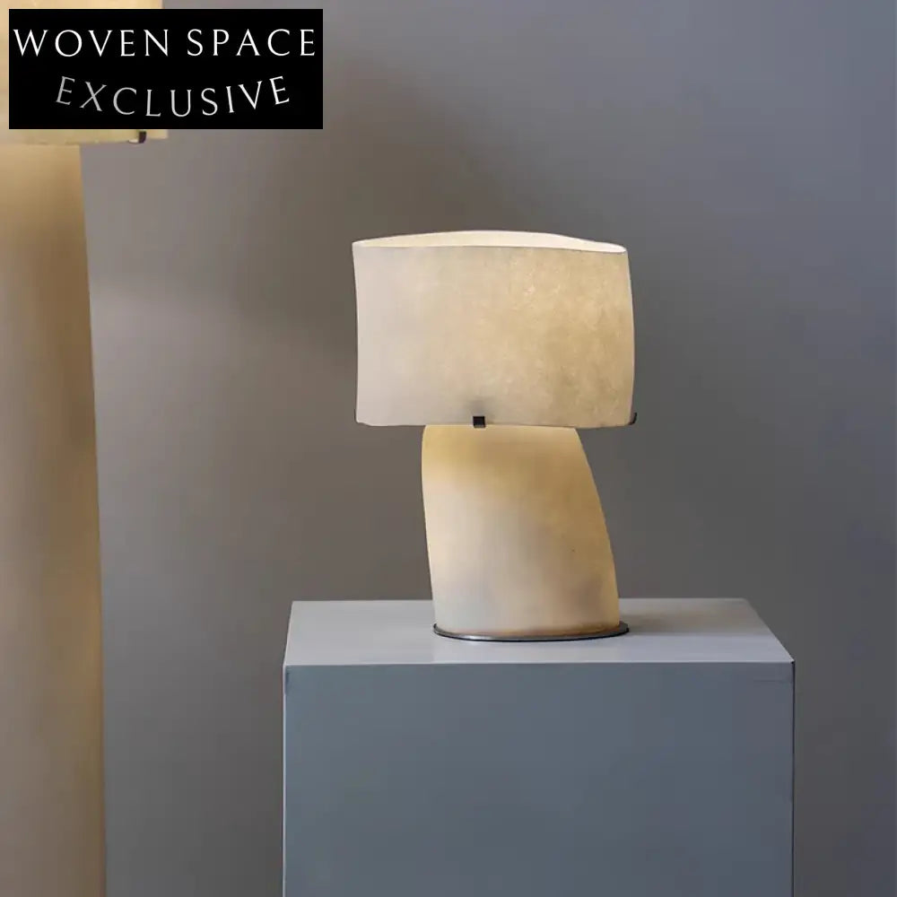 Wabi Sabi Style Organic Glass LED Dimmable Table Floor Lamp for Home Decor