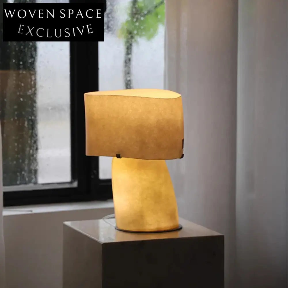 Wabi Sabi Style Organic Glass LED Dimmable Table Floor Lamp for Home Decor
