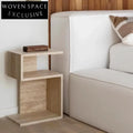 Wabi-Sabi Travertine 5-Shape Marble Bedside Coffee Table with Storage