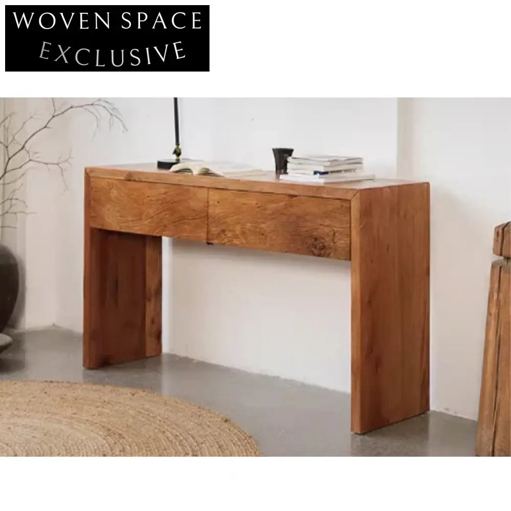 Wabi Sabi Vintage Wood Wall Display Long Hallway Console Table