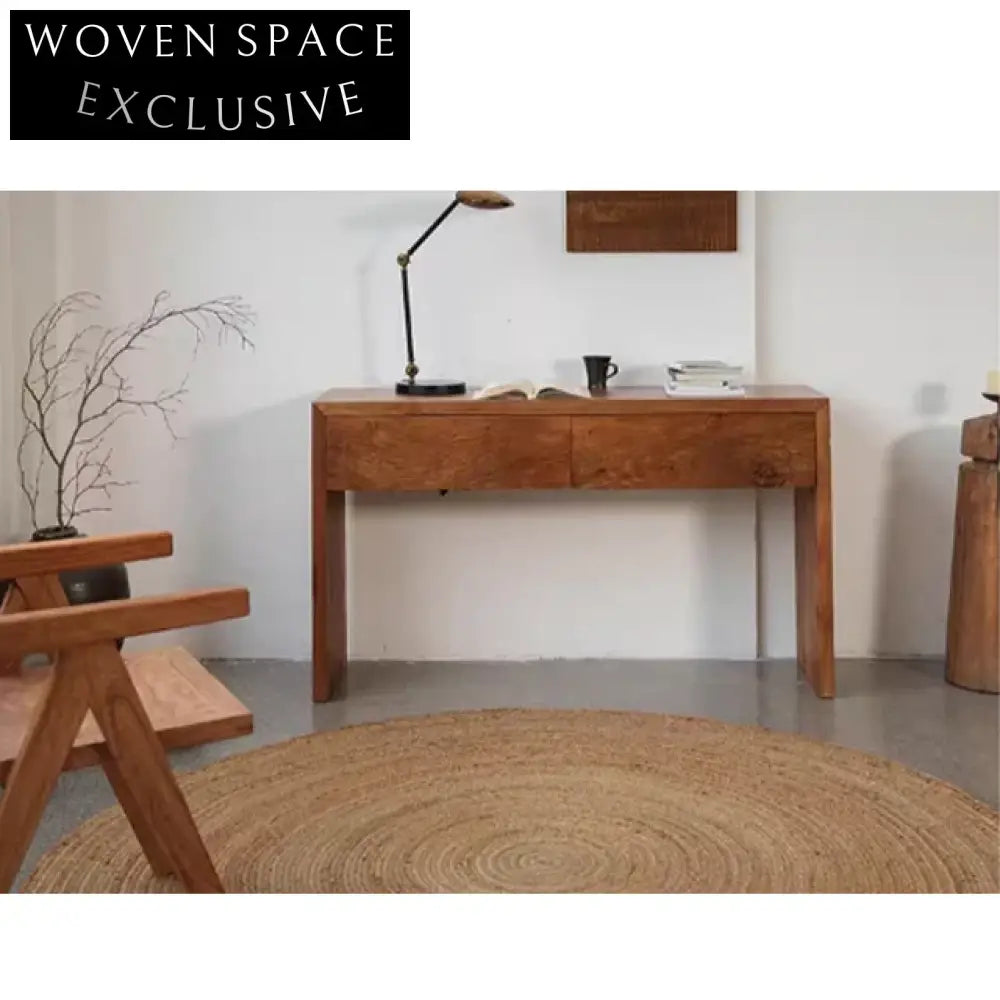 Wabi Sabi Vintage Wood Wall Display Long Hallway Console Table