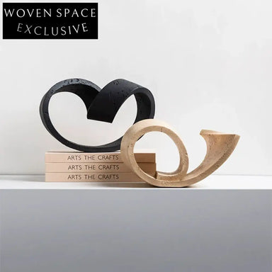 Wabisabi Travertine Stone Abstract Modern Art Decorative Sculpture