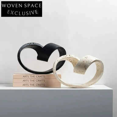 Wabisabi Travertine Stone Abstract Modern Art Decorative Sculpture