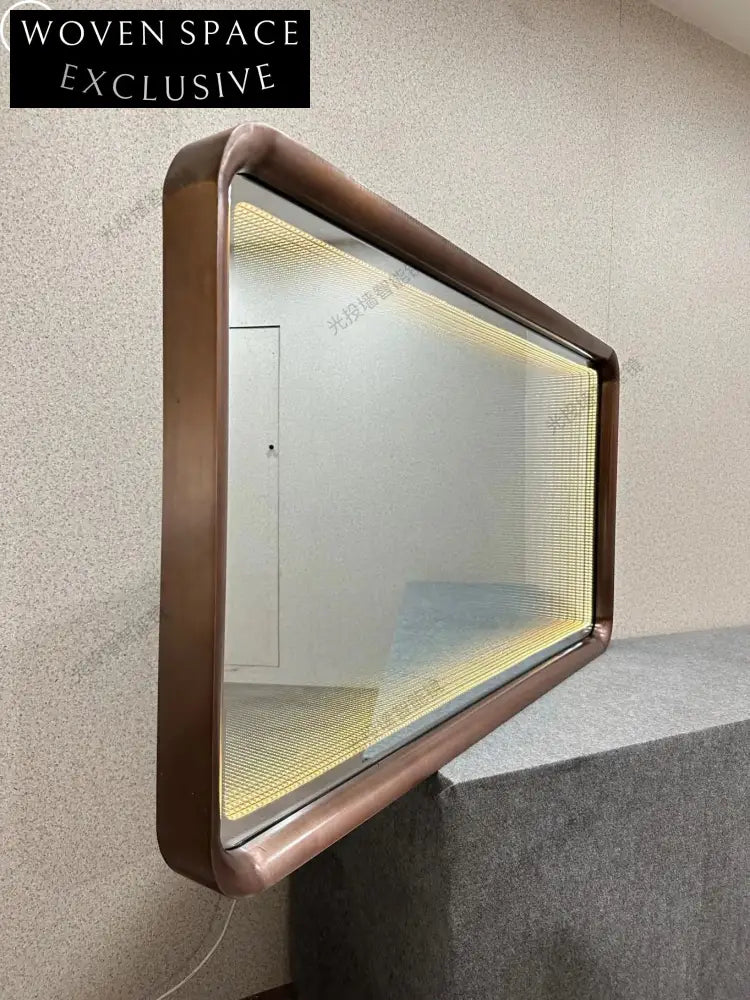 Wall Mounted Round LED Infinity Tunnel Mirror for Modern Home Decor