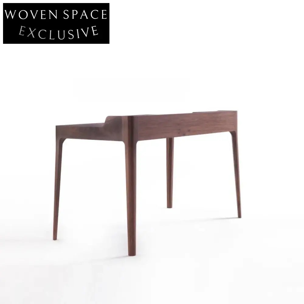 Walnut Ash Wood 2-Drawer Solid Wood Dressing Table Study Desk