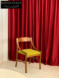 Vintage Italian 1960s Walnut Dining Chair, Lush Green Wool Cushion