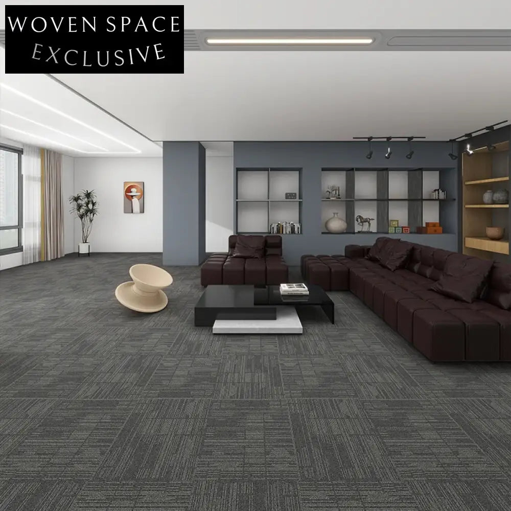 Washable Commercial Loop Pile Durable Machine-Made Carpet Tiles