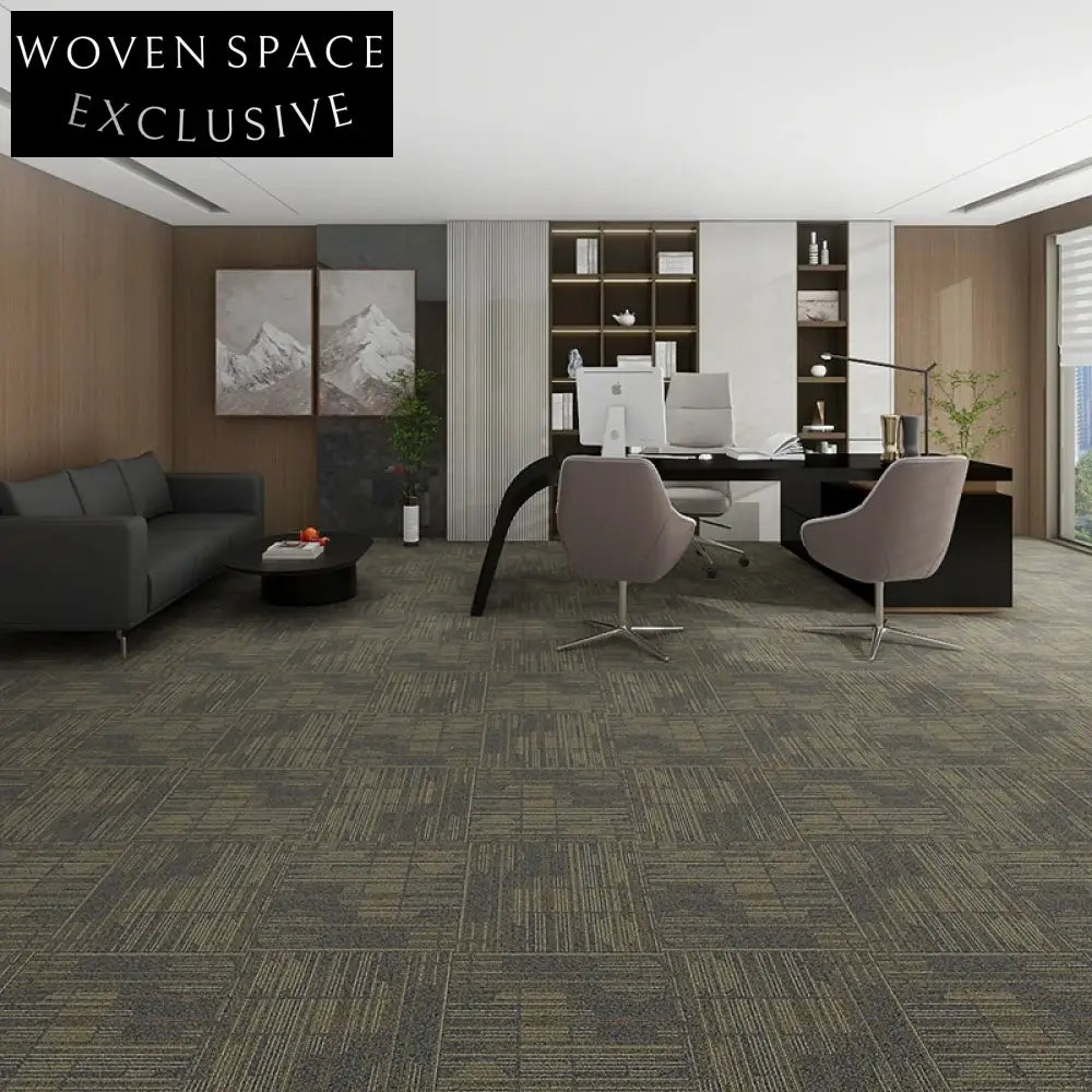 Washable Commercial Loop Pile Durable Machine-Made Carpet Tiles