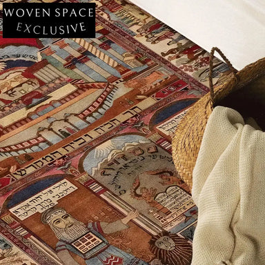 Washable Floral Abstract Embossed Anti-slip Area Rug for Home Decor