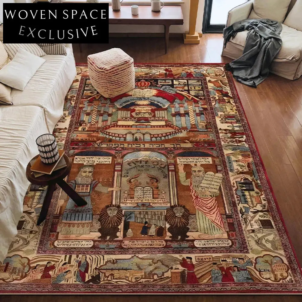 Washable Floral Abstract Embossed Anti-slip Area Rug for Home Decor
