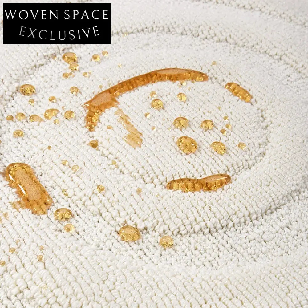 Waterproof Stain-Resistant Round Diatomaceous Silk Area Rug for Living Room