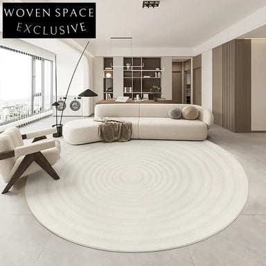 Waterproof Stain-Resistant Round Diatomaceous Silk Area Rug for Living Room
