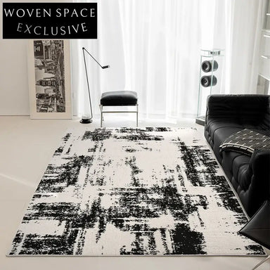Waterproof Stain-Resistant Silk Abstract Italian Ink Style Living Room Carpet