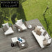 Waterproof Woven Rope Outdoor Sectional Sofa Set with Durable Coffee Table