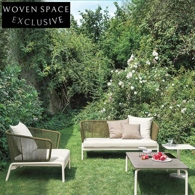 Waterproof Woven Rope Outdoor Sectional Sofa Set with Durable Coffee Table