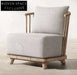 Luxury Weathered Solid Teak Wood Outdoor Garden Sofa with Plush Linen Cushions