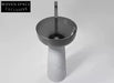Western Style Design Natural Marble White Free Standing Wash Basin Sink for Bathroom White / Stone