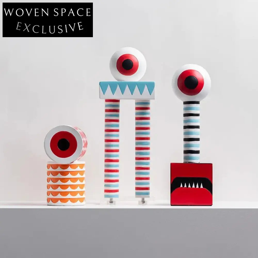 Whimsical Abstract Resin Eye Sculpture Decor for Modern Home or Office