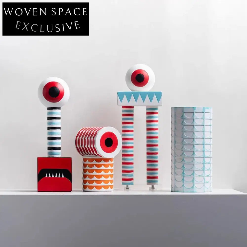 Whimsical Abstract Resin Eye Sculpture Decor for Modern Home or Office