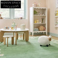 Whimsical Flower Girl Irregular Soft Area Rug for Kids' Bedroom & Playroom