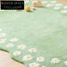 Whimsical Flower Girl Irregular Soft Area Rug for Kids' Bedroom & Playroom