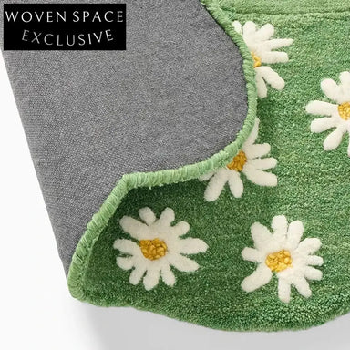 Whimsical Flower Girl Irregular Soft Area Rug for Kids' Bedroom & Playroom