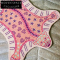 Whimsical Pink Panther Cartoon Rug - Handmade Modern Kids' Bedroom Decor
