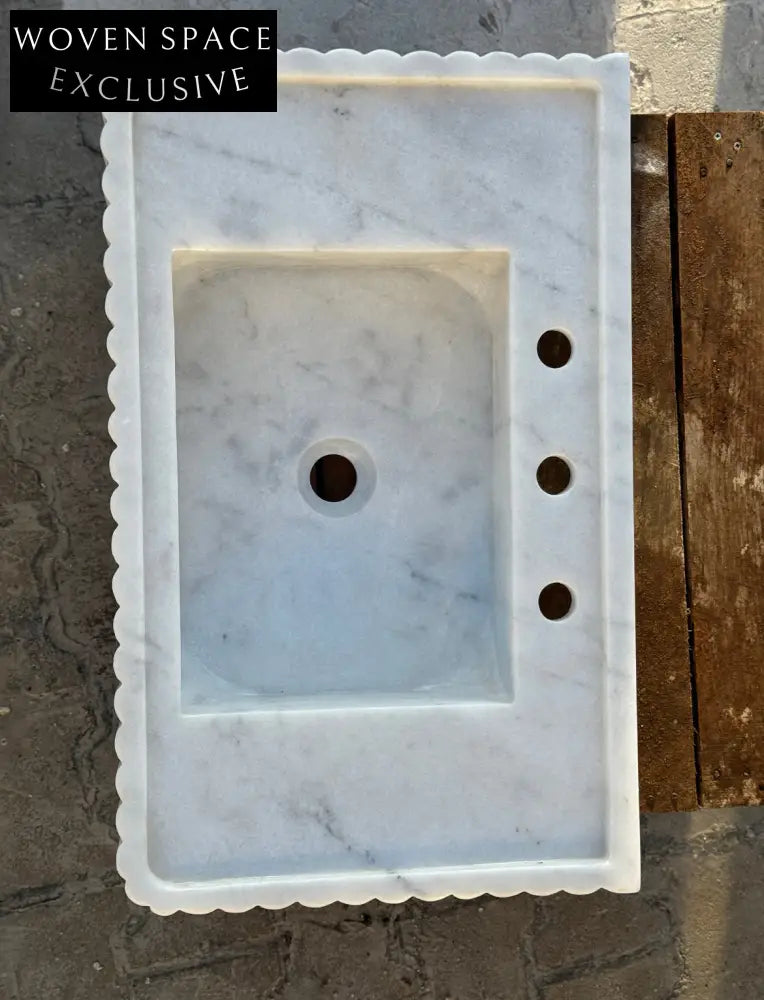 White carrara marble sink,ribbed 3 Sides,marble Wash basin,bathroom Marble wash basin,countertop sink,wall mounted