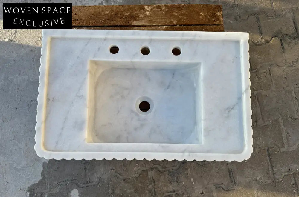 White carrara marble sink,ribbed 3 Sides,marble Wash basin,bathroom Marble wash basin,countertop sink,wall mounted