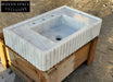 White carrara marble sink,ribbed 3 Sides,marble Wash basin,bathroom Marble wash basin,countertop sink,wall mounted