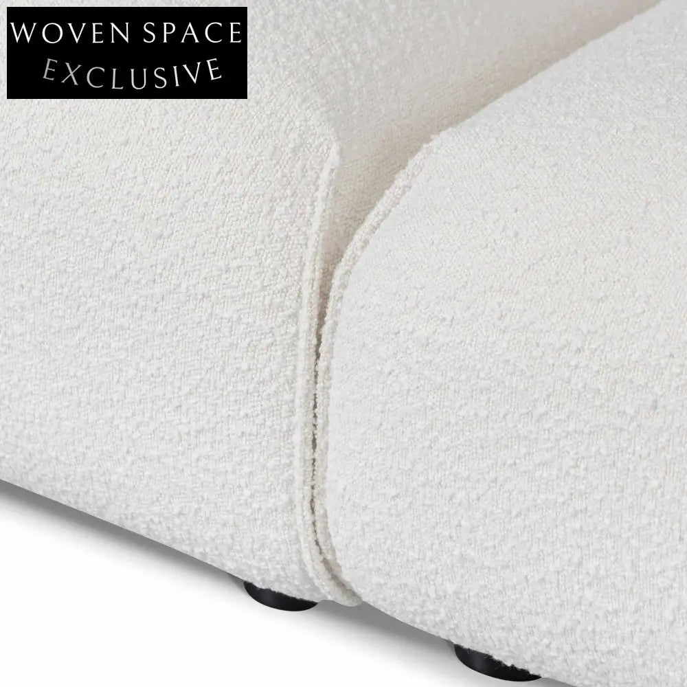 White Wash Boucle 3 Seater Sofa Sofas