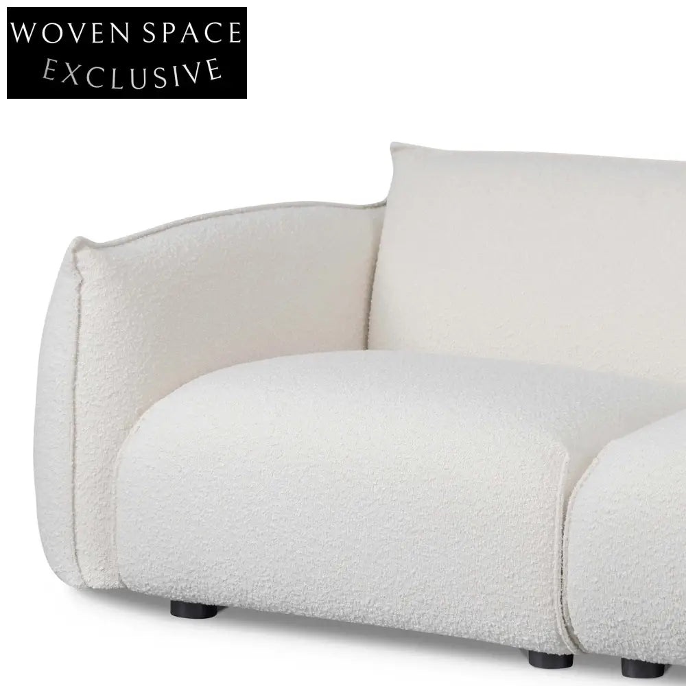 White Wash Boucle 3 Seater Sofa Sofas