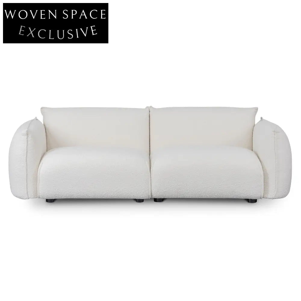 White Wash Boucle 3 Seater Sofa Sofas