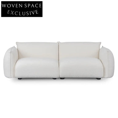 White Wash Boucle 3 Seater Sofa Sofas