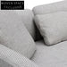 William 3 Seater Fabric Sofa - Passive Grey Sofas