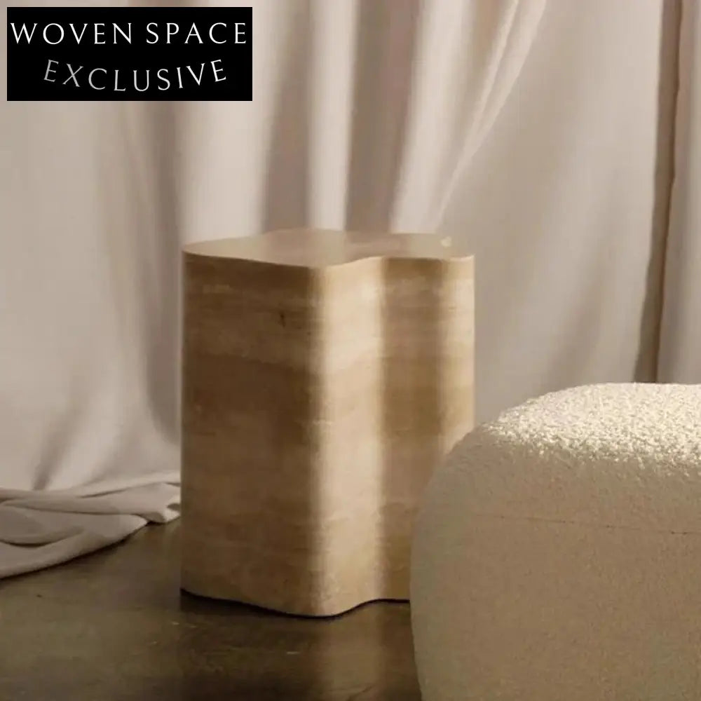 WISEMAX FURNITURE Modern Irregular Travertine Stone Living Room Coffee Table