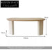 WISEMAX FURNITURE Nordic Minimalist Travertine Top Wood Frame Living Room Desk Table