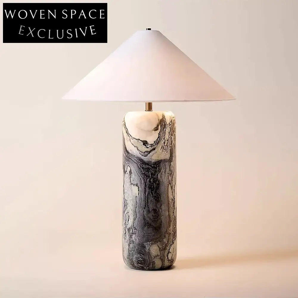 WISEMAX Luxury Calacatta Viola Marble LED Table Lamp Modern Art Decor
