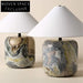 WISEMAX Luxury Calacatta Viola Marble LED Table Lamp Modern Art Decor