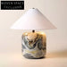 WISEMAX Luxury Calacatta Viola Marble LED Table Lamp Modern Art Decor