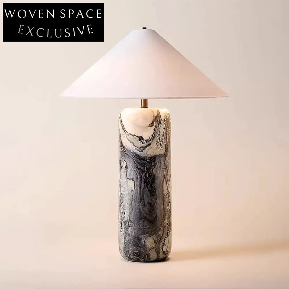WISEMAX Luxury Calacatta Viola Marble LED Table Lamp Modern Art Decor