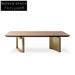 WISEMAX Modern Italian Luxury Sintered Stone Gold Stainless Steel Dining Table